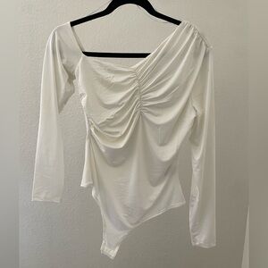 Women’s H&M Draped One Shoulder thong bodysuit